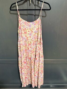 Lush Floral Slip Dress in Pink, Lavender, Cream